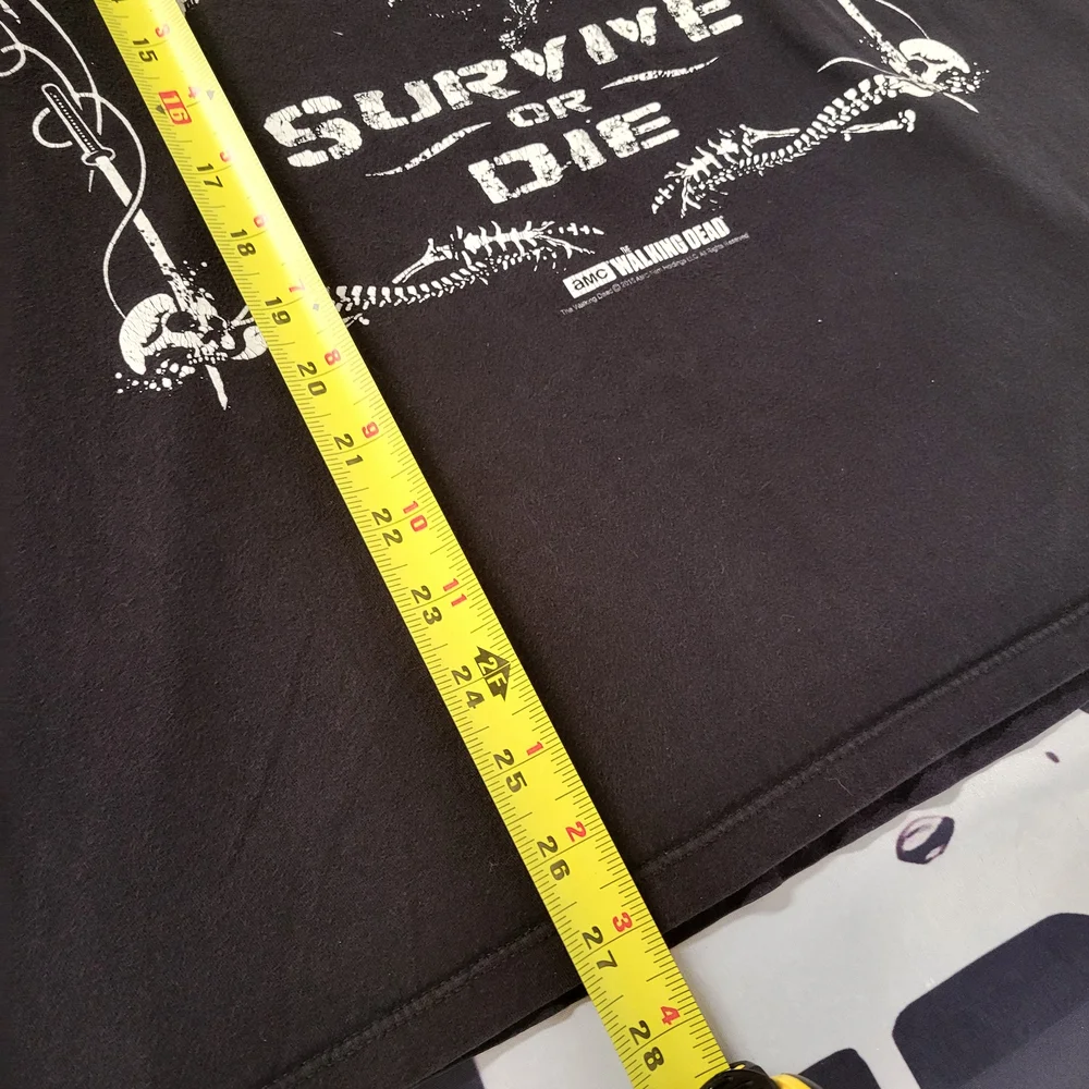The Walking Dead Bundle: Two Black LARGE T-shirts Bundle. Grunge Skulls Zombies - Picture 3 of 8